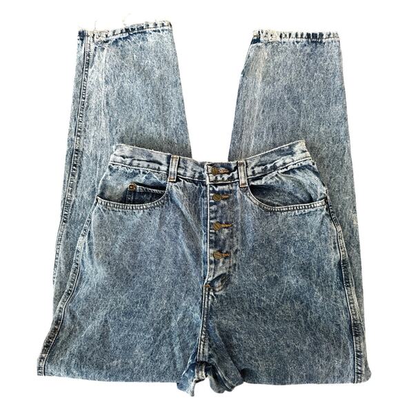 Vintage 80's Essentials Sport Acid Wash high rise Mom Button Fly jeans size 10 - Picture 1 of 12